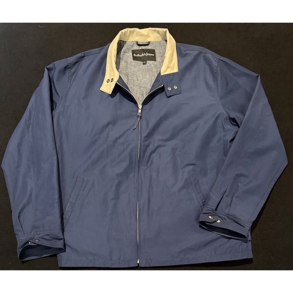 Bullock & Jones Blue Natoma Windbreaker Made‎ In USA Men's XL